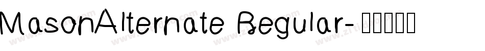 MasonAlternate Regular字体转换